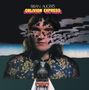 Text: "Brian Auger's Oblivion Express". Eine Lokomotive fährt aus einem Tunnel. Gesicht eines Mannes mit Rauch darüber., LP