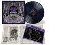 „NECROPOLITAN“, „GREEN LUNG“. Eine schwarze Vinyl-Schallplatte mit Sternmuster, Cover-Artwork und Artikelseite., LP