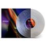 RELICA, HIGH RISK THOUGHTS. Eine Vinyl-Schallplatte mit buntem, abstraktem Hintergrund und transparentem Design.