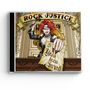 "Rock Justice" und "You've been Served" stehen in einer Illustration mit einer Frau im Richtergewand, die einen Hammer hält., CD