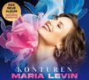 Das neue Album inklusive Bonus-CD; Konturen Maria Levin. Frau, lächelt, abstrahierte Blumen in Blau und Rosa., 2 CDs