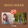 Text: "IREEN SHEER", "2 in 1 Sparset", "frei", "AUF WIEDERSEHN GOODBYE", "TELAMO". Zwei Albumcover von Ireen Sheer.