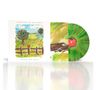 "Echo and the Bunnymen", "Apples for Isaac", Cover zeigt Landschaft mit Bäumen, Zaun und Apfel; grüne Schallplatte., LP