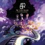 "AJR. THE CLICK DELUXE (LIMITED EDITION PRESSING)." Drei Personen auf surrealer Klavier-Treppe in Wolken., 2 LPs