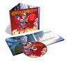 CD-Hülle mit Texten: "Bruce Dickinson", "Accident of Birth". Illustration: Clown mit Axt, erstaunter Gesichtsausdruck., CD
