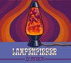 Text: „LAMPENFIEBER“ und „OJIMARA“. Darstellung einer Lavalampe mit orange-rotem Hintergrund in Wellenform., CD