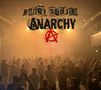 Oben steht "Harri Stojka". Darunter groß "ANARCHY" mit einem roten Anarchie-Symbol. Menschenmenge vor Bühne., CD