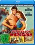 "Die Diebe von Marschan", Blu-ray-Hülle, zeigt zwei Menschen in Abenteuerkostümen. Freigabe ab 12., Blu-ray Disc