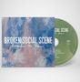 Auf einer abstrakten blau-rosafarbenen Hülle steht "Broken Social Scene" und "Rememb The Humans". Eine CD ist daneben., CD