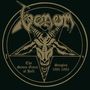 Logo mit Ziegenkopf und Pentagramm, Texte: "Venom", "The Seven Gates of Hell", "Singles 1981-1985"., CD