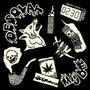 Text: "DESOLAS", "MUTE". Illustration mit Hund, Wecker (2:30), Feuerzeug, Mobiltelefon, Totenkopf, Pfeife, Cannabis., Single 7"
