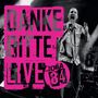 Texte: "DANKE BITTE LIVE" und "ZONA 84". Ein Sänger performt energisch auf einer Bühne, schwarz-weiß gehalten., LP