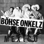 Text "BÖHSE ONKELZ" in großen Buchstaben, darunter "MEXICO". Vier Personen in Sombreros und Ponchos darüber., CD