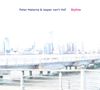 Oben steht: "Peter Materna & Jasper van't Hof Skyline". Verschwommene Skyline im Hintergrund, ein Pier im Vordergrund., CD