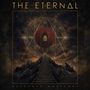 Text: "THE ETERNAL" oben, "OBSCURED HORIZONS" unten. Illustration: Treppe führt durch Gebirge zu geometrischen Mustern in kosmischer Szene., CD