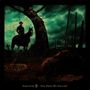 "Saracator: The Ones We Follow." Silhouette eines Reiters unter einem Baum vor stürmischem Himmel, düstere Stimmung., CD