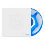 "DAS PACK DAS WEISSE ALBUM" in Blau. Weiße Hülle mit Logo neben blauer Schallplatte., LP