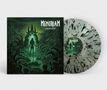 "MEMORIAM ENDGAME." Ein düsteres, grünes Cover mit einer gehenden Figur vor einer bedrohlichen Landschaft. Schallplatte dabei., LP