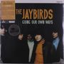 "The Jaybirds: Going Our Own Ways" steht in großen Buchstaben. Darunter sieht man fünf junge Männer in dunkler Kleidung., LP