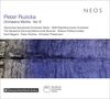 Text: Peter Ruzicka - Orchestra Works Vol. 6, Orchester und Dirigenten. Blaue Struktur im Hintergrund. Logos von NEOS, Deutschlandfunk Kultur und ROC., CD