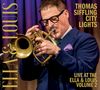 THOMAS SIFFLING CITY LIGHTS, ELLA & LOUIS, LIVE AT THE ELLA & LOUIS VOLUME 2. Ein Mann spielt ein Blechblasinstrument., CD