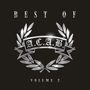 Text: "BEST OF A.C.A.B. VOLUME 2". Silberne Lorbeerblätter umrahmen ein Banner auf schwarzem Hintergrund., LP