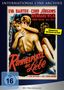 „Rummelplatz der Liebe“, Namen von Schauspielern. Paar umarmt sich leidenschaftlich, bunter Hintergrund mit Riesenrad., DVD