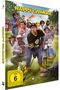 "Happy Gilmore" in gelber Schrift, fröhliche Gruppe mit Golfspieler, Krokodil; ein Schild zeigt "Eviction Notice"., 2 Blu-ray Discs