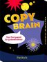 "Das Partyspiel für Gedankenleser", "COPY BRAIN", "Pattloch". Farbenfrohe Grafiken mit Sternen und Kreisen.