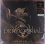 Text: "PRIMORDIAL - LIVE IN NEW YORK CITY". Dunkles Cover mit einer Person beim Singen., 2 LPs