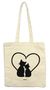 Stofftasche Herzkatzen, Div.