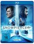 „SNOWPIERCER STAFFEL 2“, FSK 16. Zwei Gesichter im Profil, darunter Zug in schneebedeckter Landschaft. Blu-ray-Logo., 2 Blu-ray Discs