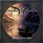 Text: "DREAMS IN FRAGMENTS" und "Shadows From Afar". Eine mystische Szenerie mit einem Boot und einem Schloss am Ufer., CD