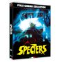 Text: "ITALO CINEMA COLLECTION", "SPECTERS". Illustration mit leuchtendem Sarkophag, bläulichen Lichtern und Figuren im Hintergrund., Blu-ray Disc