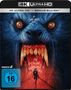 4K Ultra HD + Bonus-Blu-ray. Ein riesiger blauer Werwolf mit weit aufgerissenem Maul zeigt scharfe Zähne. Darunter rennt eine Person in einem roten Korridor mit dem Titel "An American Werewolf in London"., 1 Ultra HD Blu-ray und 1 Blu-ray Disc