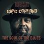 "BLUESCATS featuring GREG COPELAND THE SOUL OF THE BLUES LIVE AT HAUS EIFGEN" steht über einem Mann mit Hut.