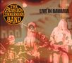 "The Paddy Boy Zimmermann Band" Logo, "Live in Bavaria"; drei Musiker mit Instrumenten in warmen Farben und Lichteffekten., CD