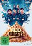 Text: „NEO NUGGETS Eine Pulled Pork Komödie“. Oben Männer in Taucheranzügen, umgeben von Waffen und Goldbarren., DVD