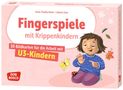 "Fingerspiele mit Krippenkindern", bunte Illustration mit einem lächelnden Kind, Schmetterling und Marienkäfer., Diverse