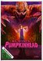 Oben steht "R.L. Stine's PUMPKINHEAD". Ein Junge in einem Feld hält ein Baseballschläger, ein Monster lauert darüber., DVD