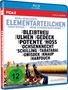 **ELEMENTARTEILCHEN.** Darsteller: Bleibtreu, Ulmen, Gedeck. FSK ab 12. Personen sitzen vor einem Feld mit Bergen., Blu-ray Disc