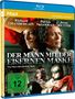Filmtitel: "Der Mann mit der eisernen Maske". Darauf sind drei Gesichter und ein Ritterhelm abgebildet., Blu-ray Disc