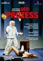 Text im Vordergrund: "Gottfried von Einem - Der Prozess". Ein Mann in weißer Kleidung gestikuliert, eine Frau liegt am Boden., DVD