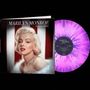 Text: "MARILYN MONROE Greatest Hits". Plattencover mit Porträt einer glamourösen Frau und lilafarbenem Schallplatten-Design.