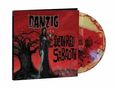 "Danzig Deth Red Sabaoth" in gotischer Schrift; Illustration: Dunkle Gestalt mit Kerzen vor einem Baum; rotes Vinyl., LP