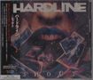 Text oben: "HARDLINE". 
Unten: "SHOUT". 
Japanische Schriftzeichen links. 
Nahaufnahme eines Mundes mit blauen Lippen., CD