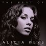 "The Best of Alicia Keys" steht im Bild. In Schwarz-Weiß ist ein Porträt einer Frau mit lockigen Haaren zu sehen., 2 LPs