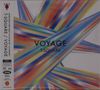 "VOYAGE T-SQUARE" in der Mitte, links "T-SQUARE / VOYAGE". Hintergrund mit bunten, überkreuzten Linien., 1 Super Audio CD und 1 Blu-ray Disc