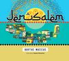 Text: "JERUSALEM", "HORTUS MUSICUS", "artistic director Andres Mustonen". Bunte Illustration von Häusern und Tor vor einer Sonne., CD