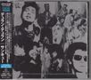 Text auf Japanisch links; Hinweis auf Produktdetails. Schwarz-weiße Collage von ikonischen Musikerporträts., CD